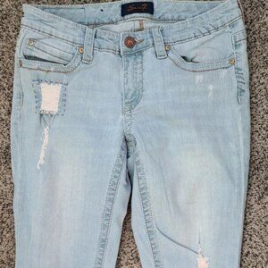 Seven ladies size 8 distressed denim capri pants k2